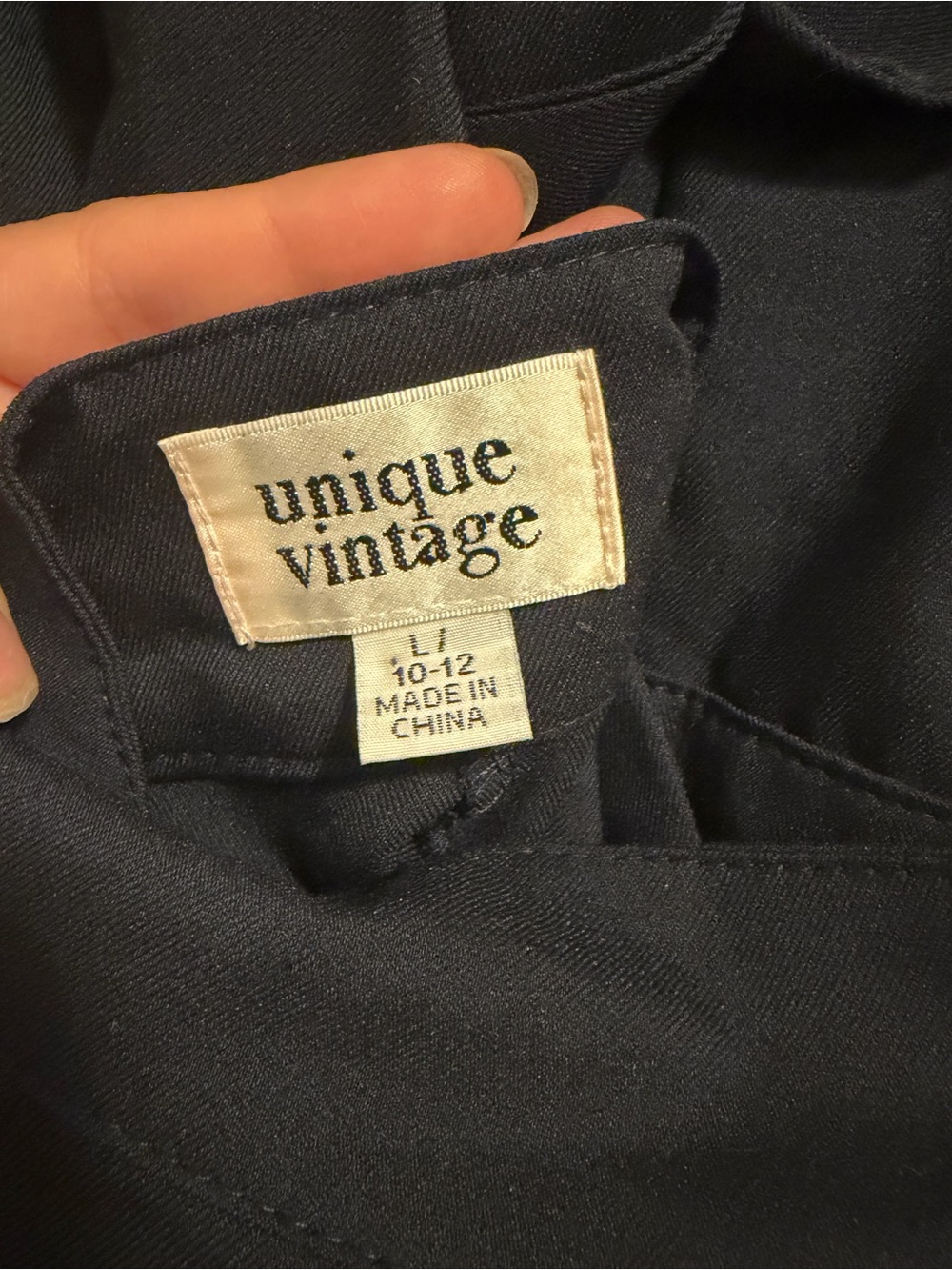 Unique Vintage Navy Blue Romper with Buckle Straps - Picture 4 of 4